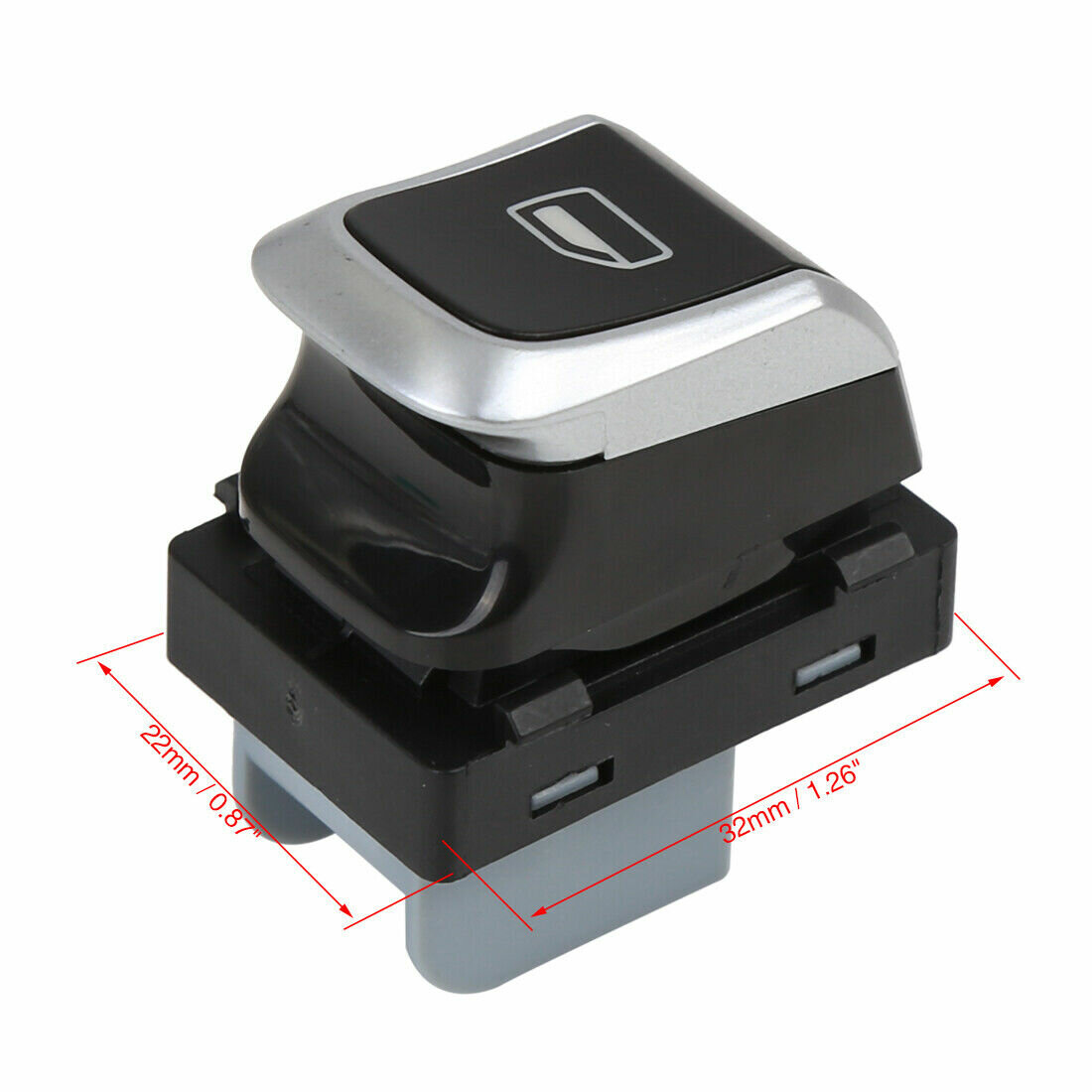 AUDI A5 2008 - 2011 CAM AÇMA DÜĞMESİ TEKLİ KROMLU - resim 1