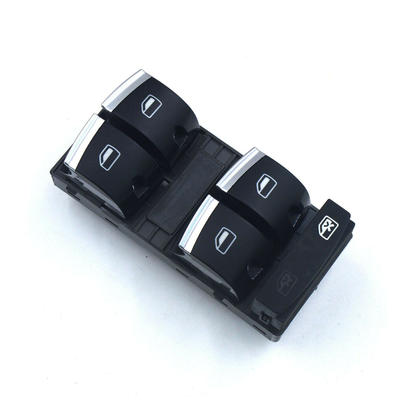 AUDİ A6 2005 - 2011 SOL DÖRTLÜ CAM DÜĞMESİ KROM KISA - resim 1