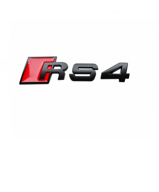 AUDİ RS4 ARKA BAGAJ YAZISI SİYAH KIRMIZI - resim 1