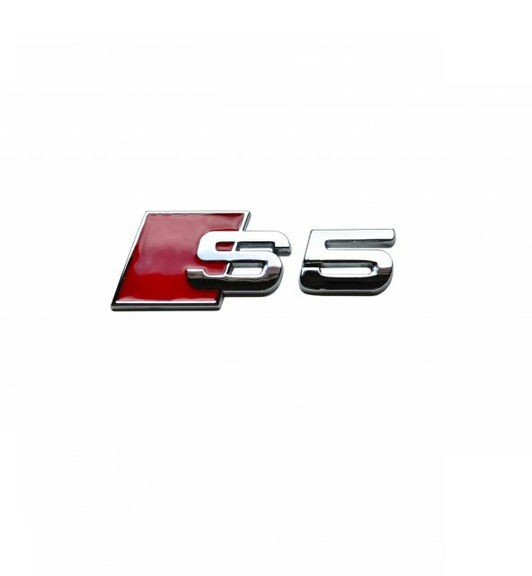 AUDİ S5 ARKA BAGAJ YAZISI KROM  KIRMIZI - resim 1