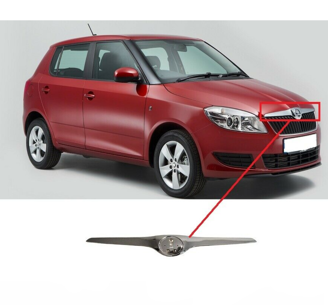 SKODA FABİA 2011 - 2015 ÖN MOTOR KAPUT ARMASI KROM - resim 1