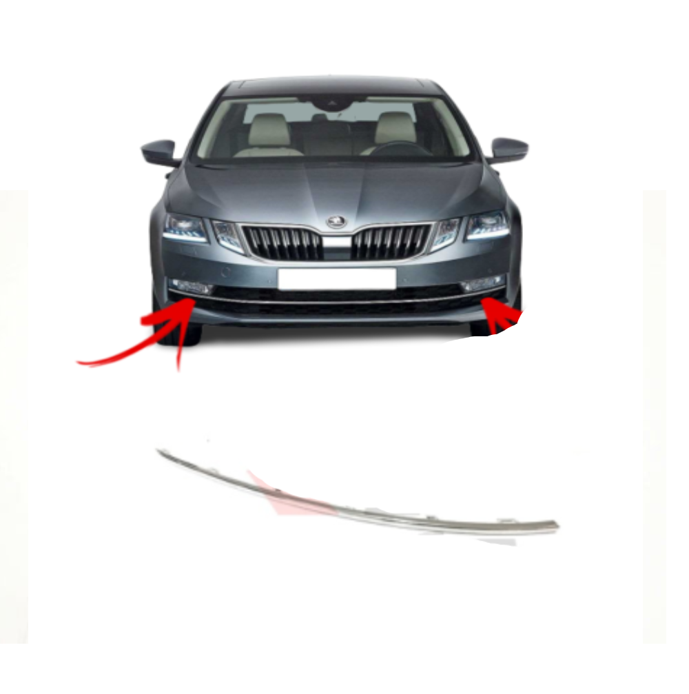 SKODA OCTAVİA 2018 - 2020 SOL SİS KAPAĞI ÇERÇEVESİ KROM NİKELAJ - resim 1