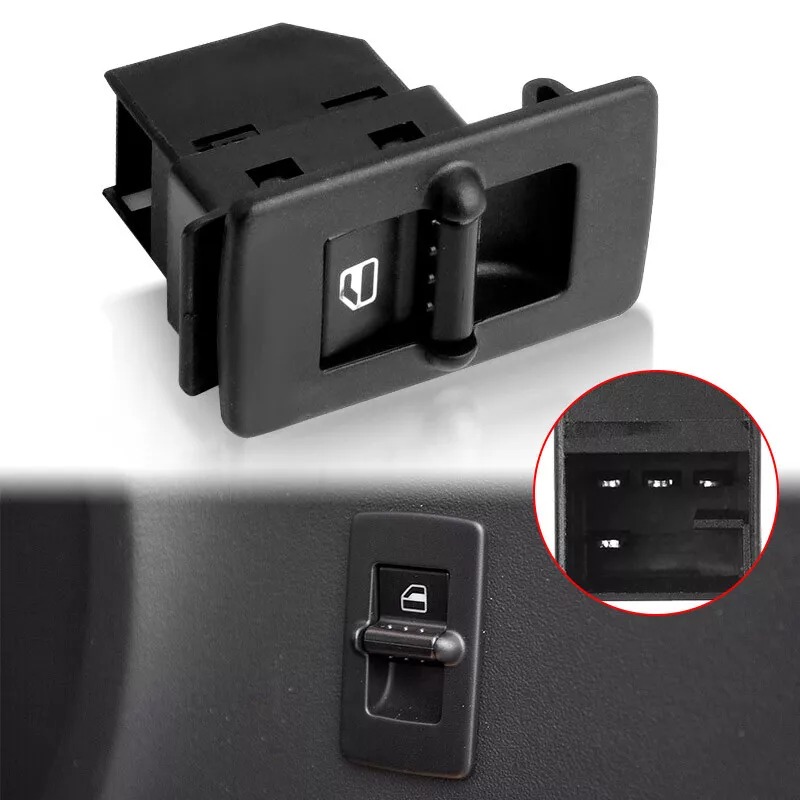 Volkswagen Beetle 1998 - 2010 Sağ Ön Tekli Cam Açma Düğmesi-1C0959527A-1