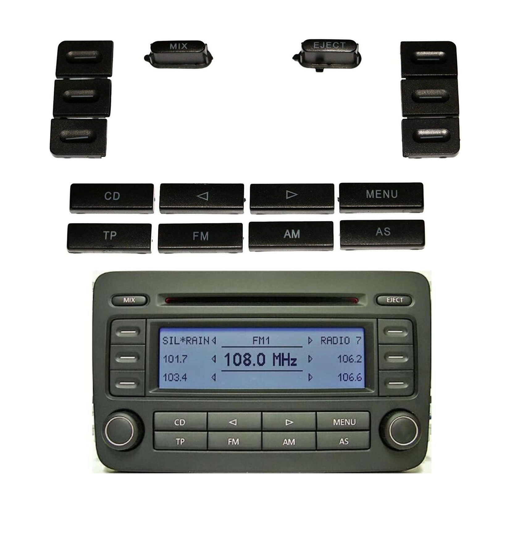 VOLKSWAGEN EOS 2006 - 2015 RADYO PARÇA TUŞ DÜĞMESİ - resim 1