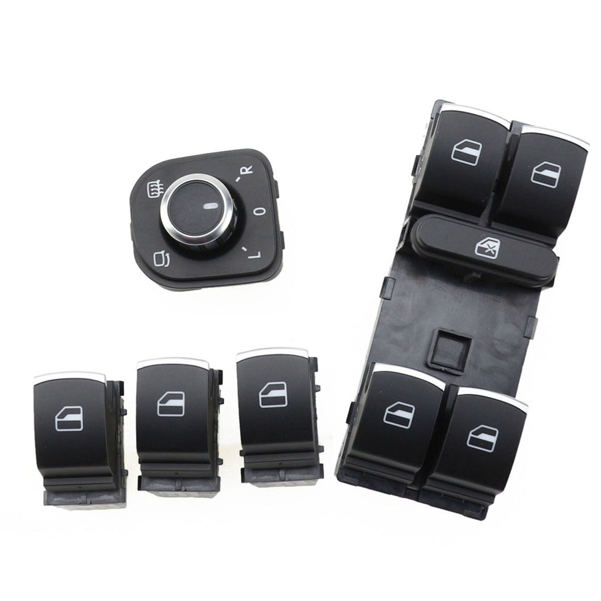 VOLKSWAGEN JETTA 2005 - 2010 KONTROL DÜĞMELERİ 5 Lİ KROM SET - resim 1