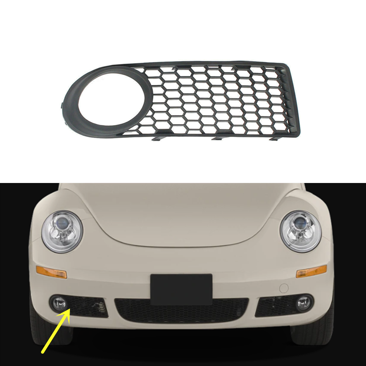 VOLKSWAGEN NEW BEETLE 2005 - 2010 SAĞ SİS FARI ÇERÇEVESİ SİSLİ - resim 1